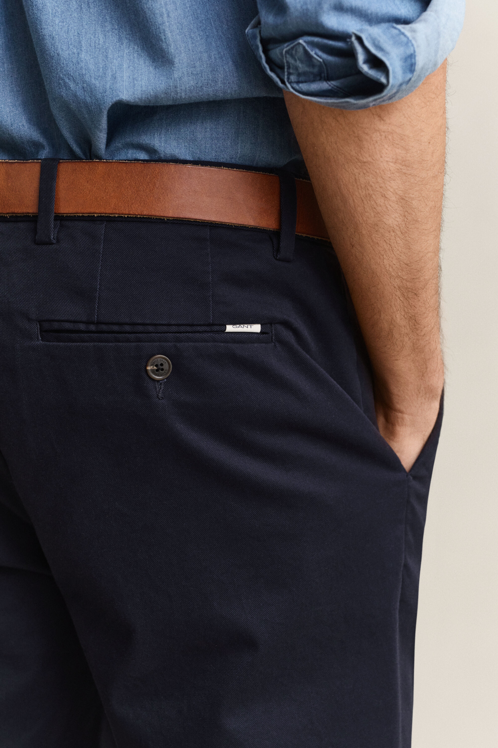 Pantalon chino élégant coupe regular