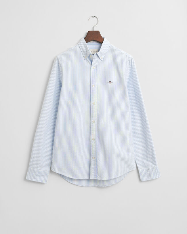 Chemise coupe slim en coton Oxford classique à rayures Banker