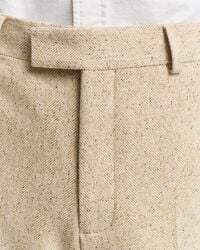 Pantalon de costume coupe décontractée à chevrons effet moucheté