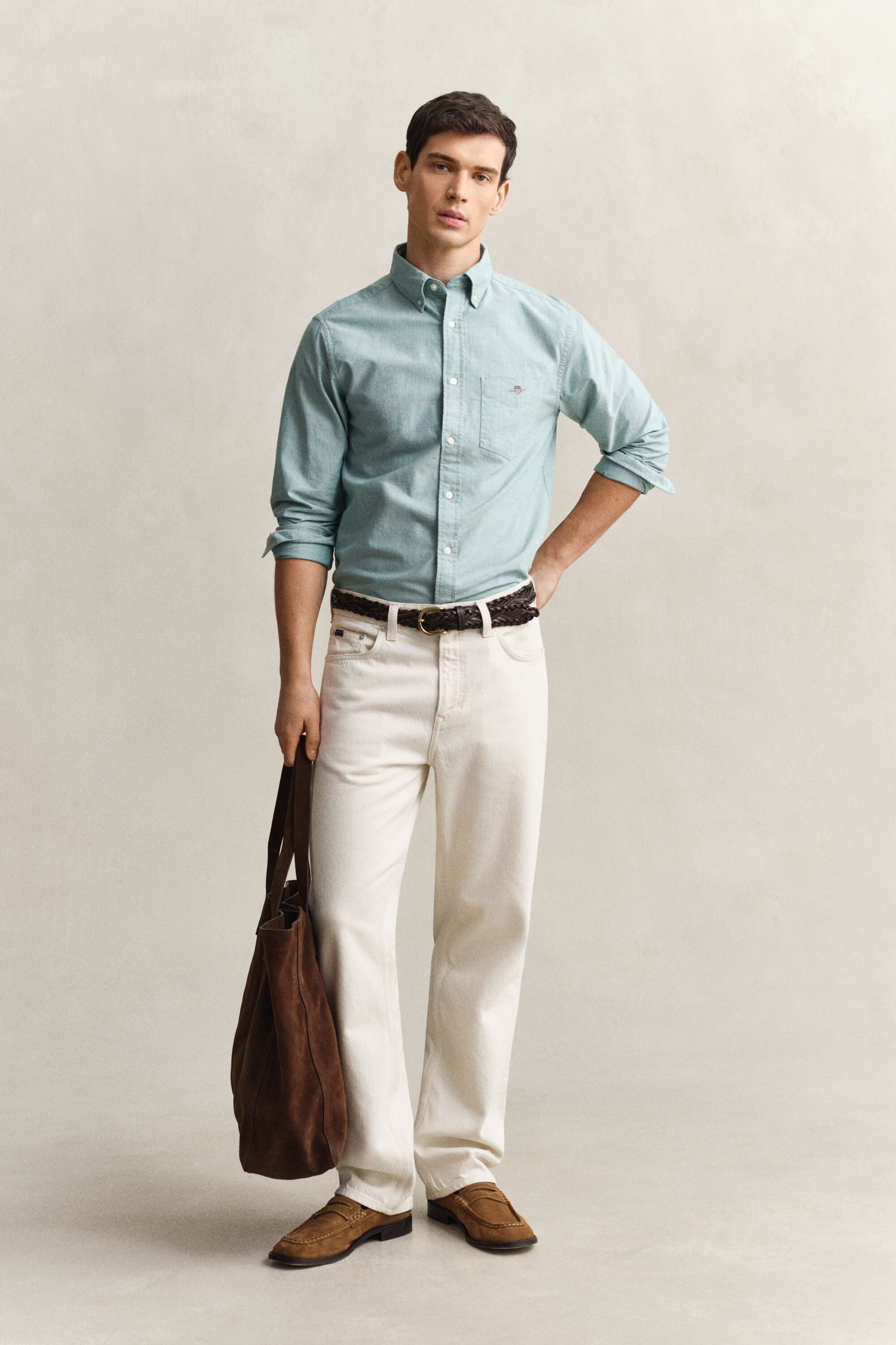 Chemise coupe regular en coton Oxford classique