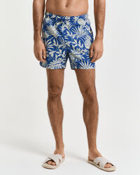 Short de bain à imprimé tropical