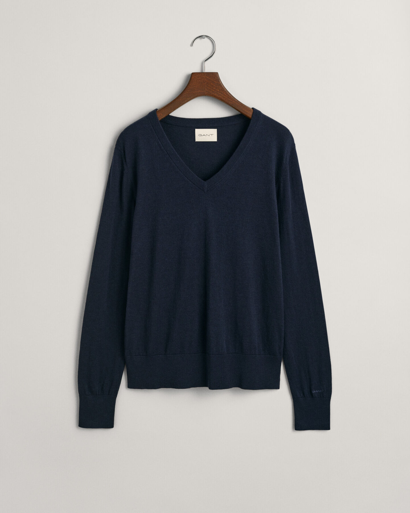 Pull col V en maille fine