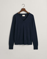 Pull col V en maille fine