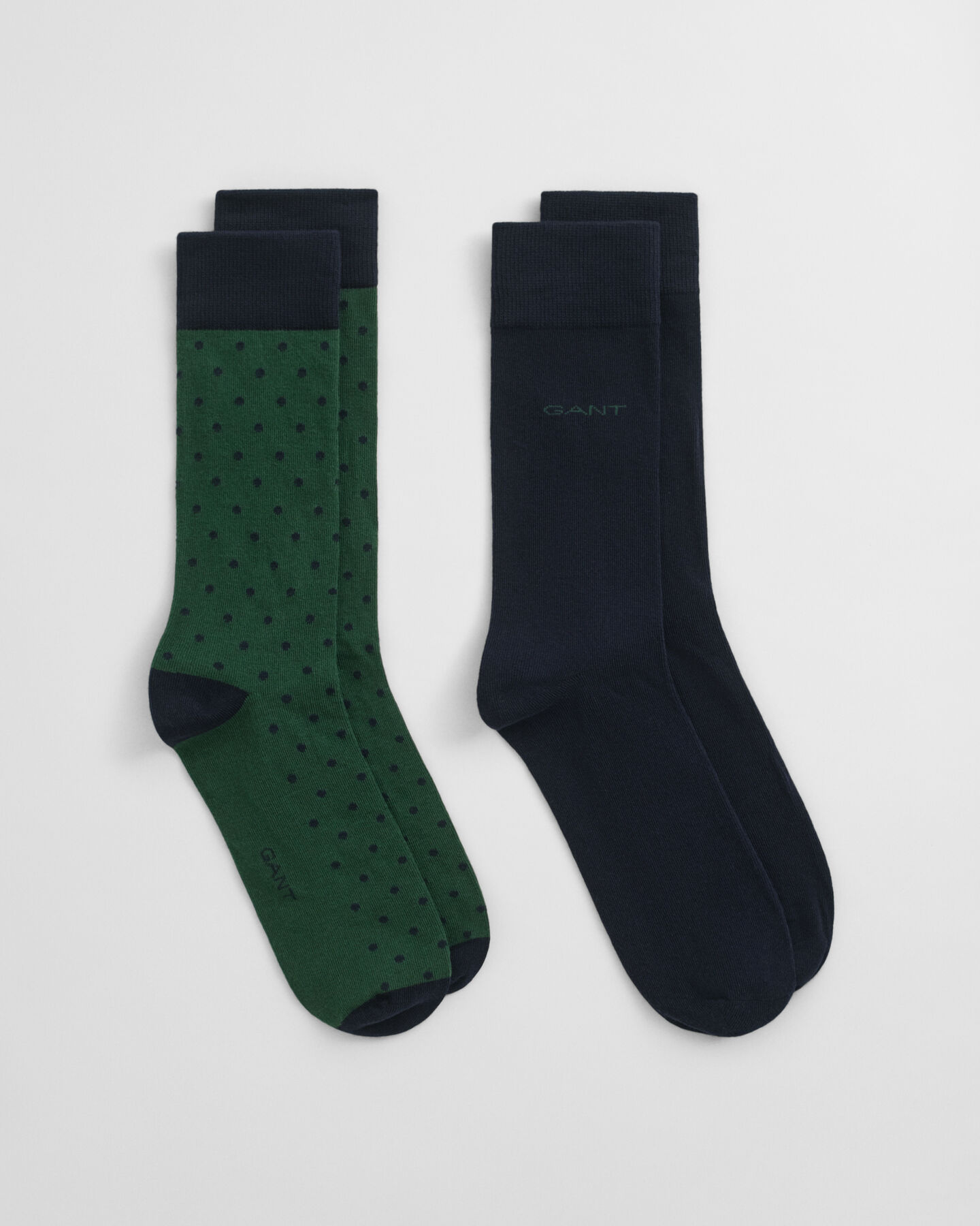 Lot de 2 paires de chaussettes unies et à pois