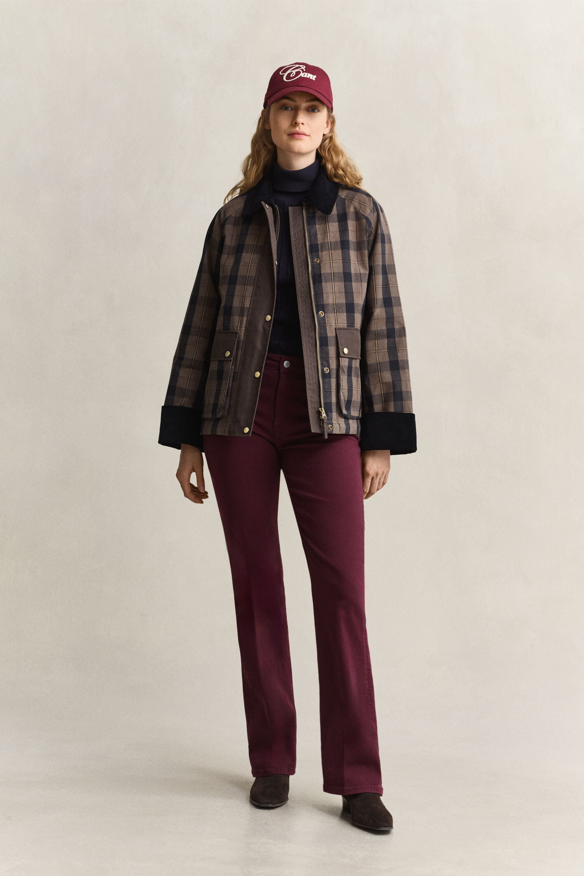 Veste cirée à carreaux