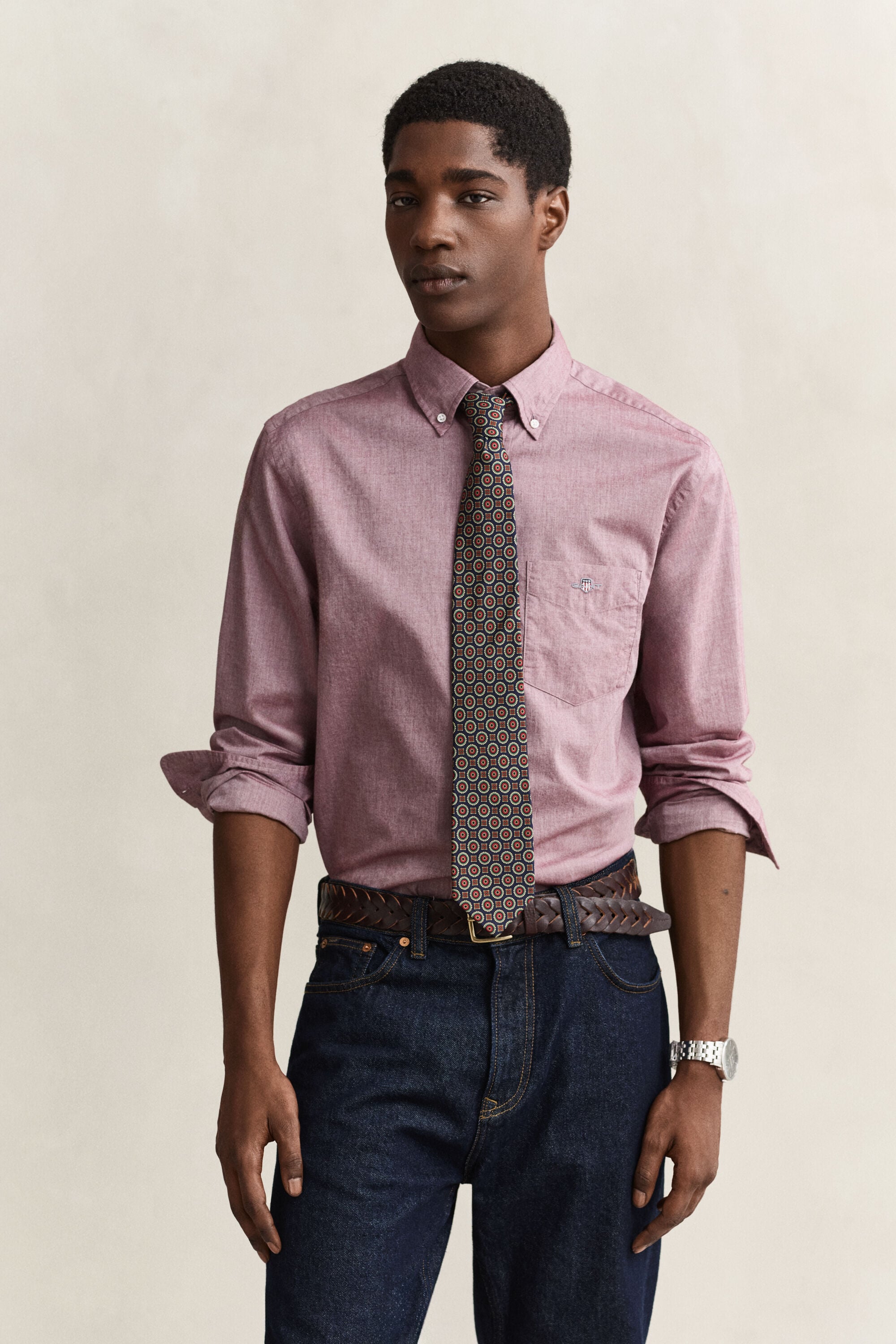 Chemise regular classique en popeline