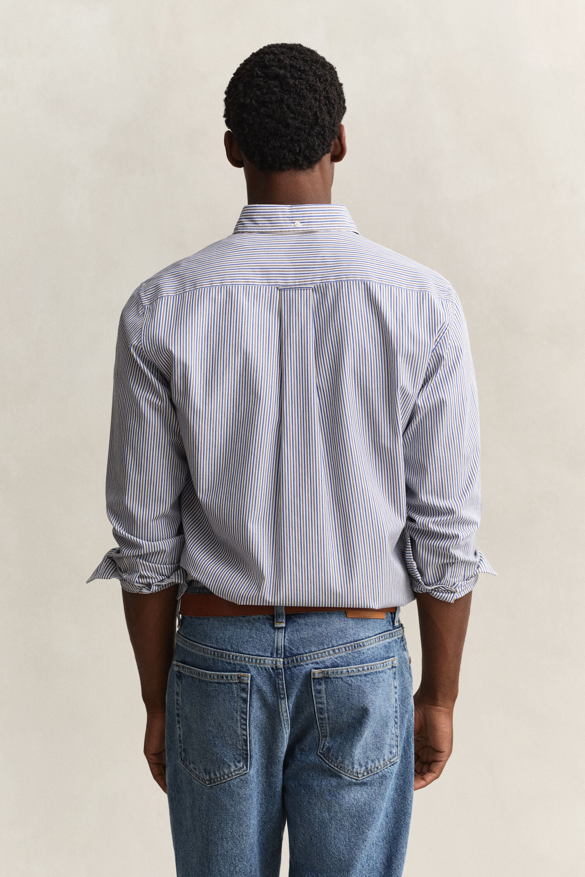 Chemise en popeline à rayures