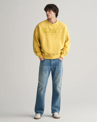 Sweat-shirt ras du cou &agrave; d&eacute;lavage vintage