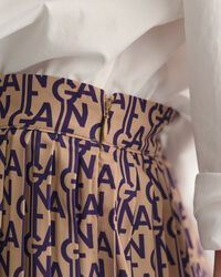 Jupe pliss&eacute;e &agrave; imprim&eacute; Monogram