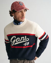 Pull ras du cou avec logo vintage GANT