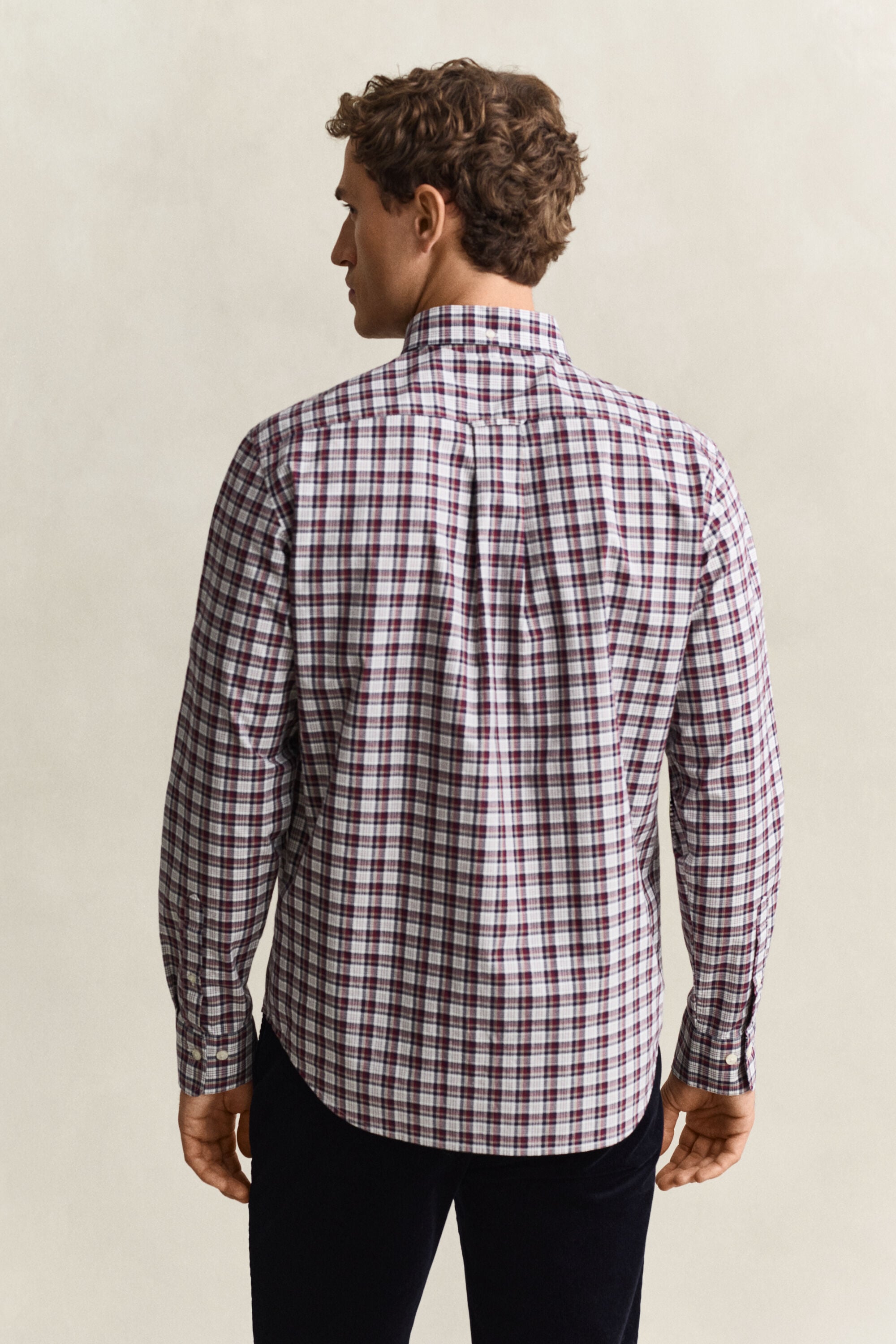 Chemise en popeline à carreaux