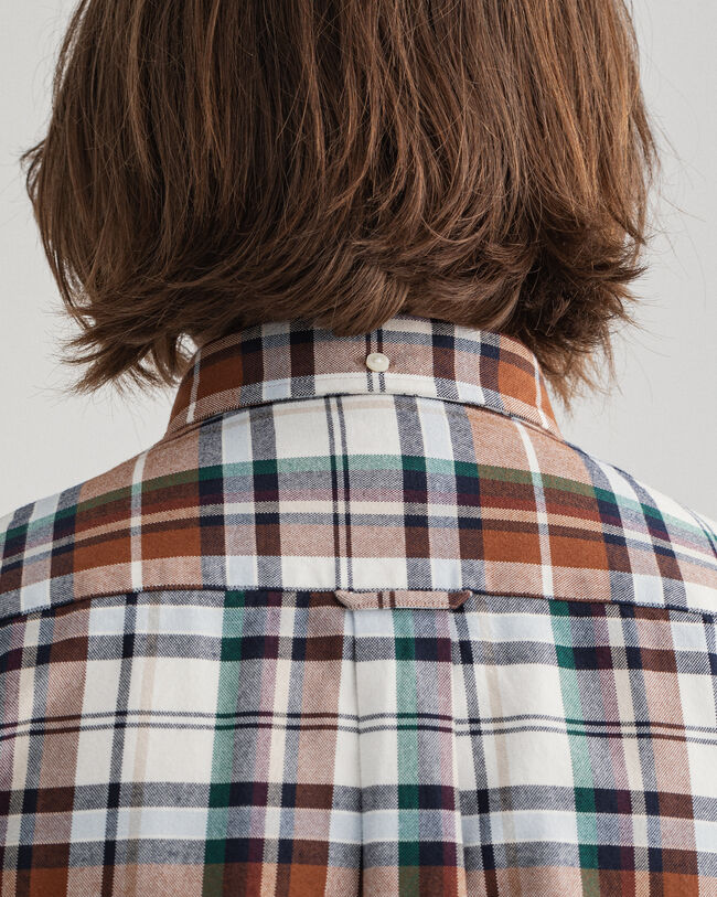 Chemise regular fit en coton Oxford &agrave; carreaux