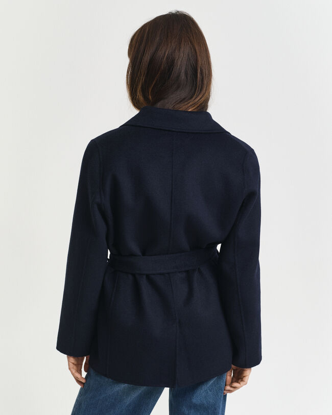 Veste cousue main avec ceinture