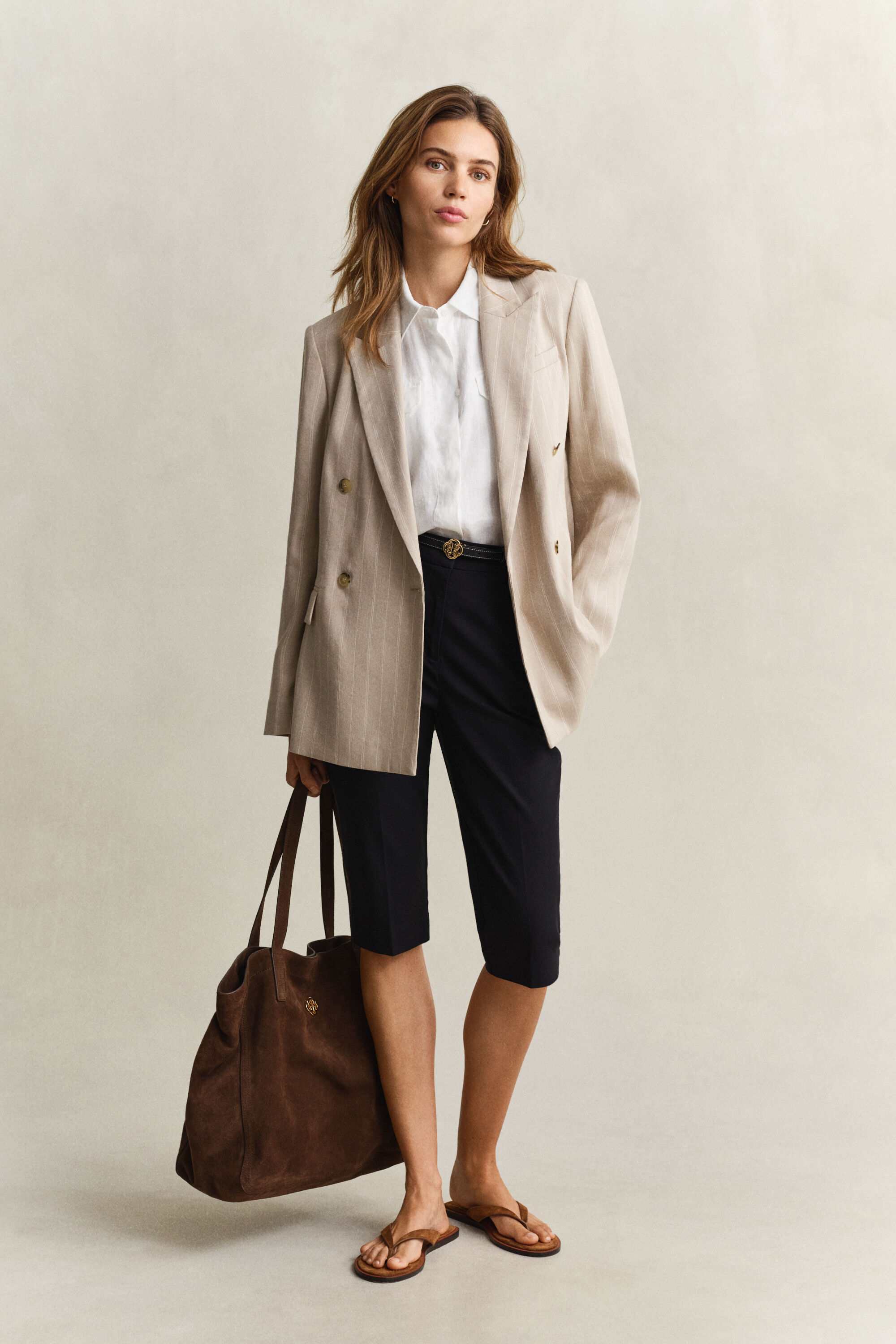 Chemise sans manches en lin