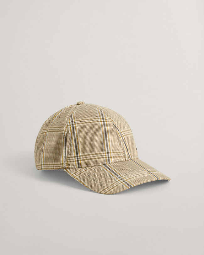 Casquette en laine à carreaux
