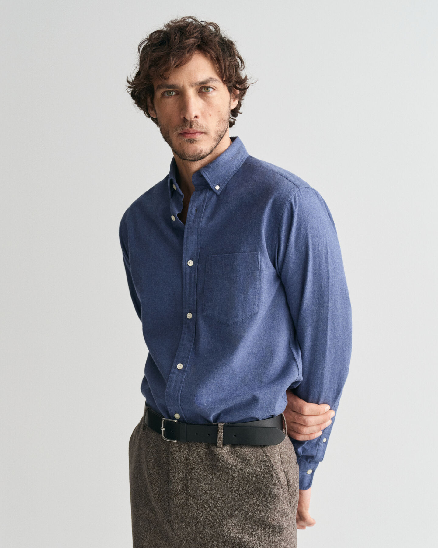 Chemise regular fit en flanelle chin&eacute;e