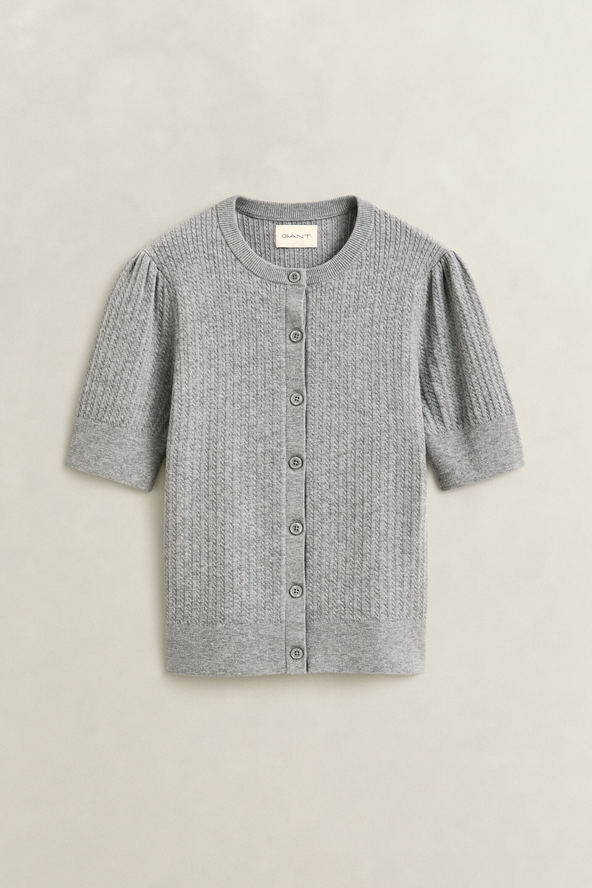 Cardigan à manches courtes en maille torsadée