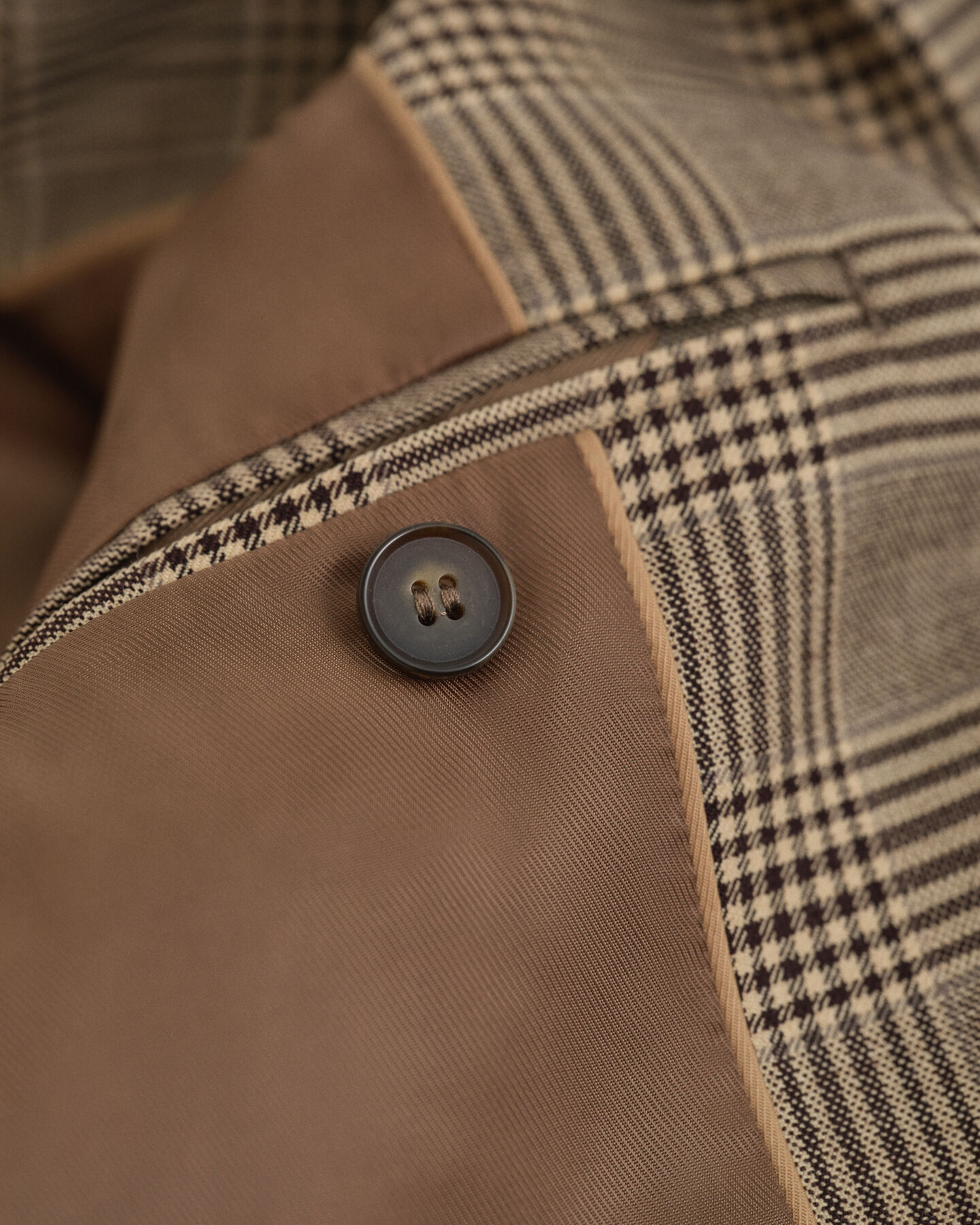 Veste blazer coupe regular en laine mélangée à carreaux