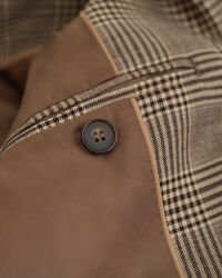 Veste blazer coupe regular en laine mélangée à carreaux