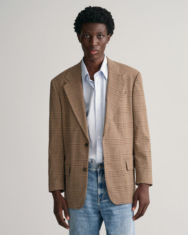 Veste blazer Glen Check décontractée