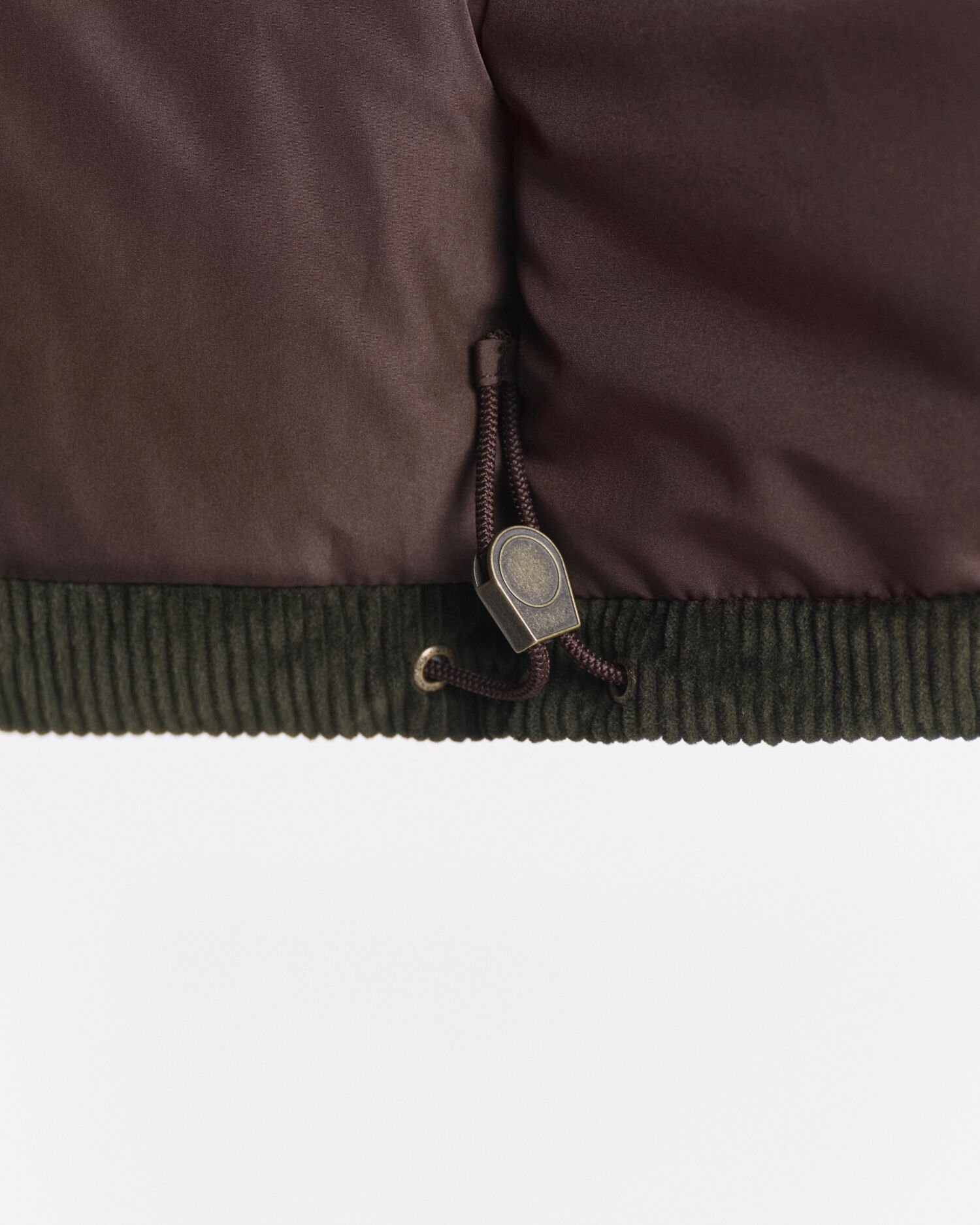 Doudoune en duvet et velours côtelé