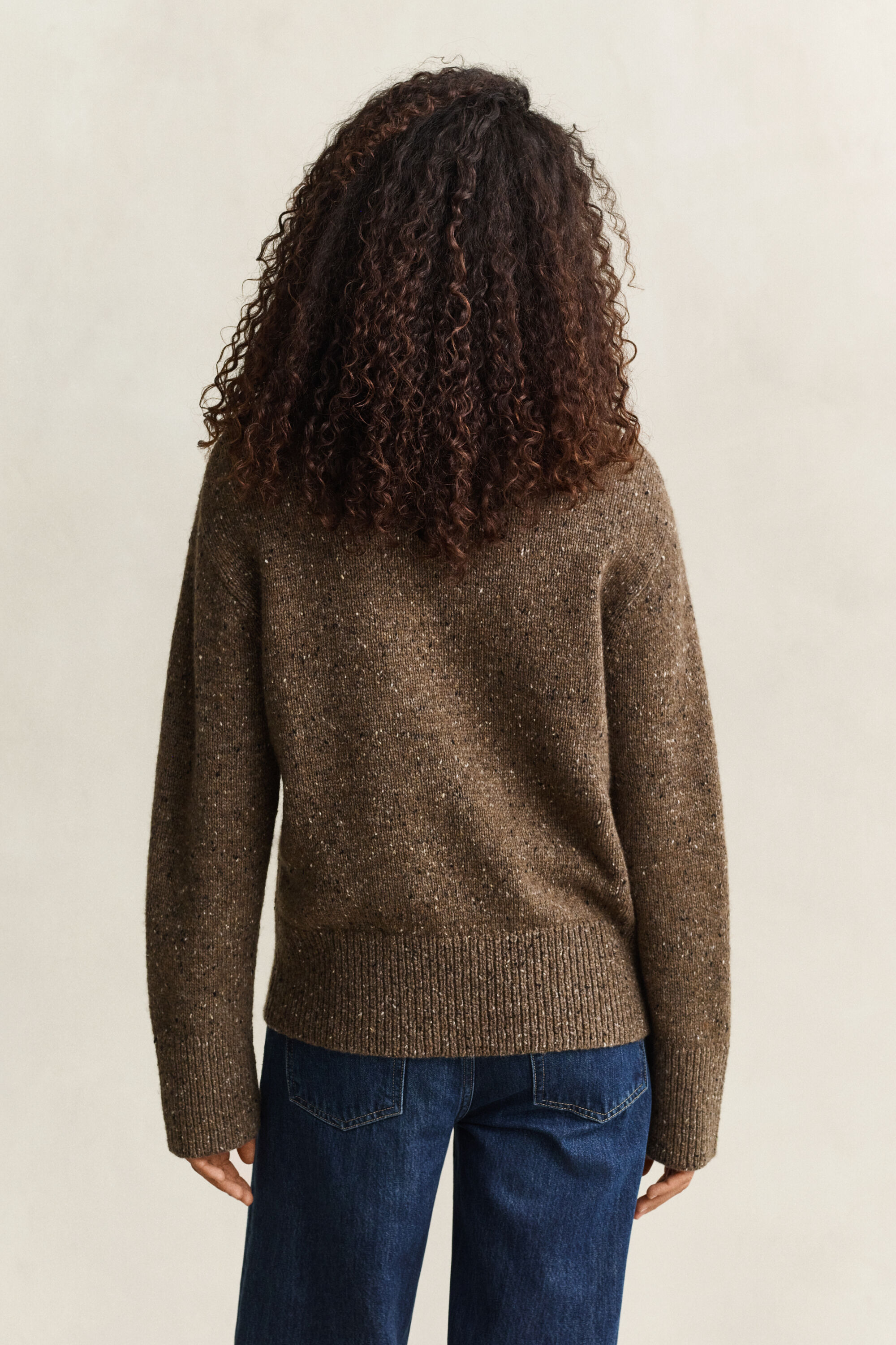 Pull en laine mouchetée mélangée