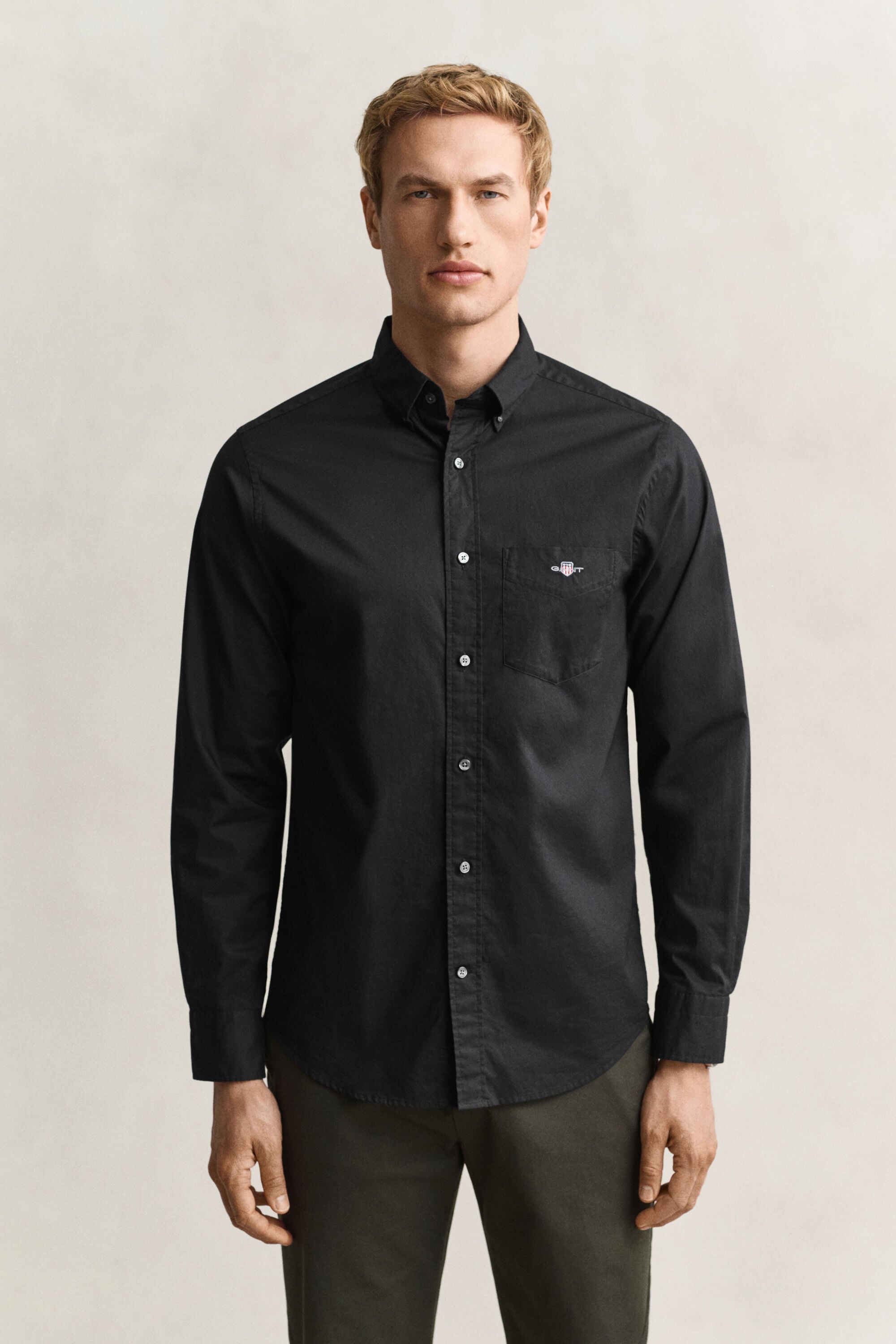 Chemise regular classique en popeline