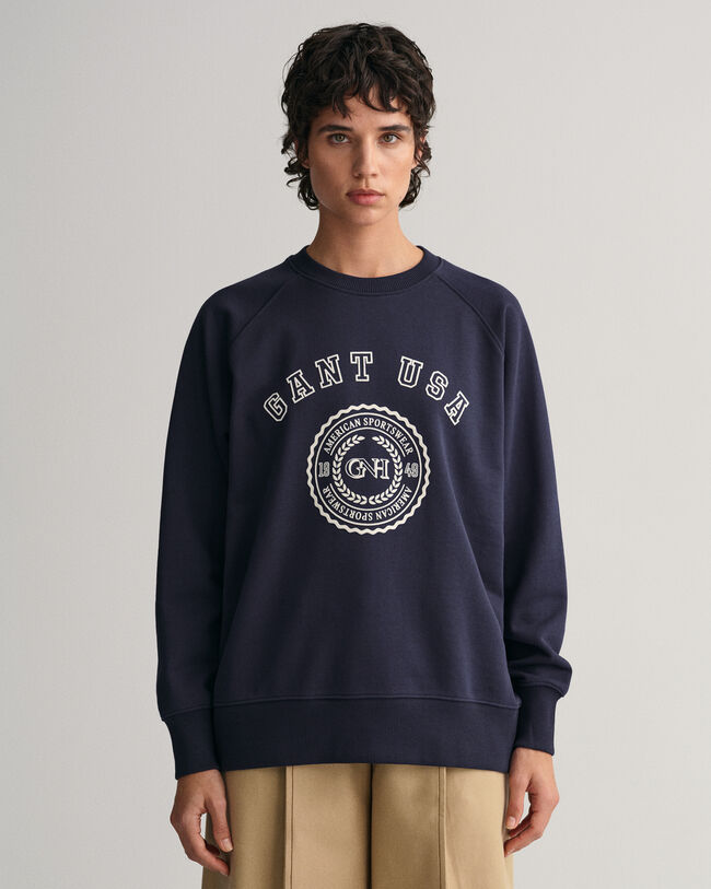 Sweat-shirt ras du cou ultra-ample GANT USA