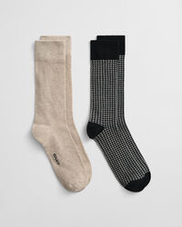 Coffret cadeau de 2 paires de chaussettes à motif pied-de-poule