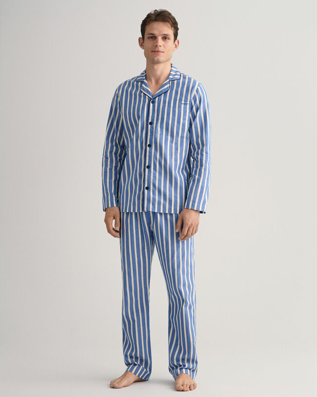 Pantalon de pyjama en coton Oxford à rayures