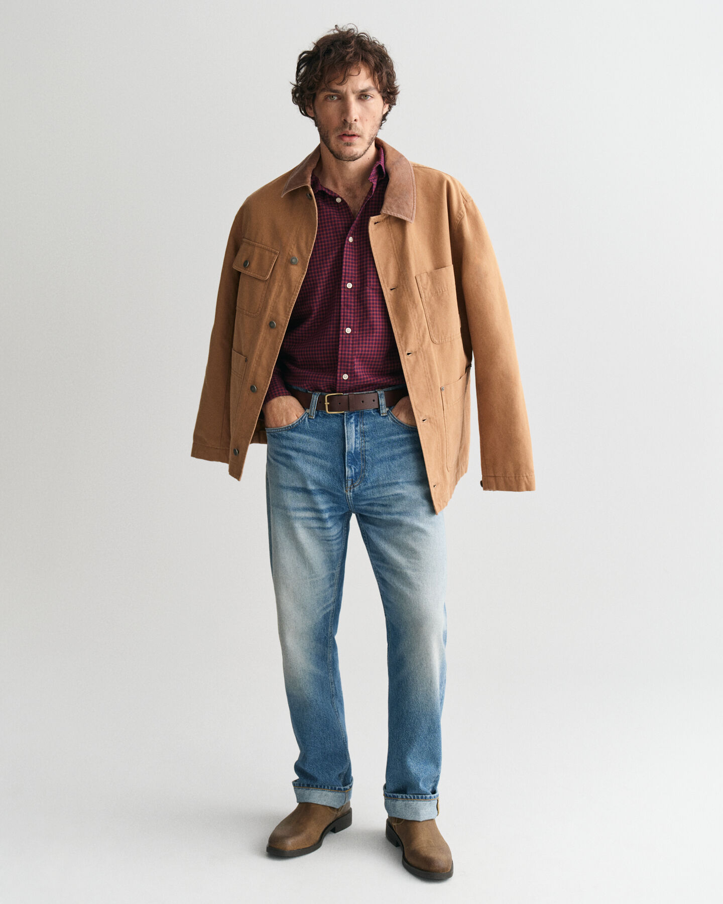 Chemise regular fit en flanelle à petits carreaux