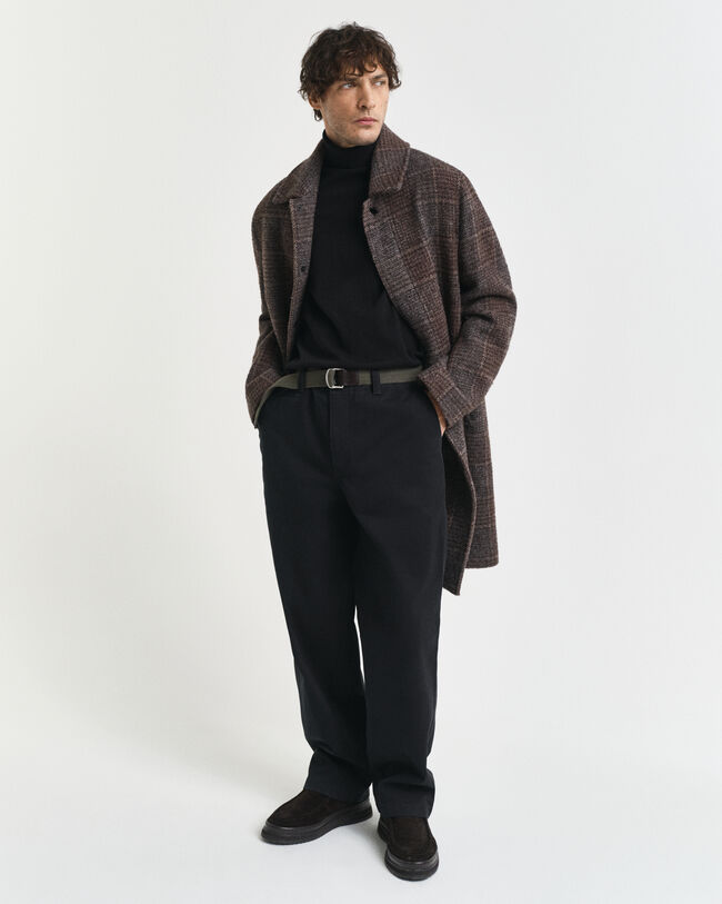 Pull col roulé en coton classique