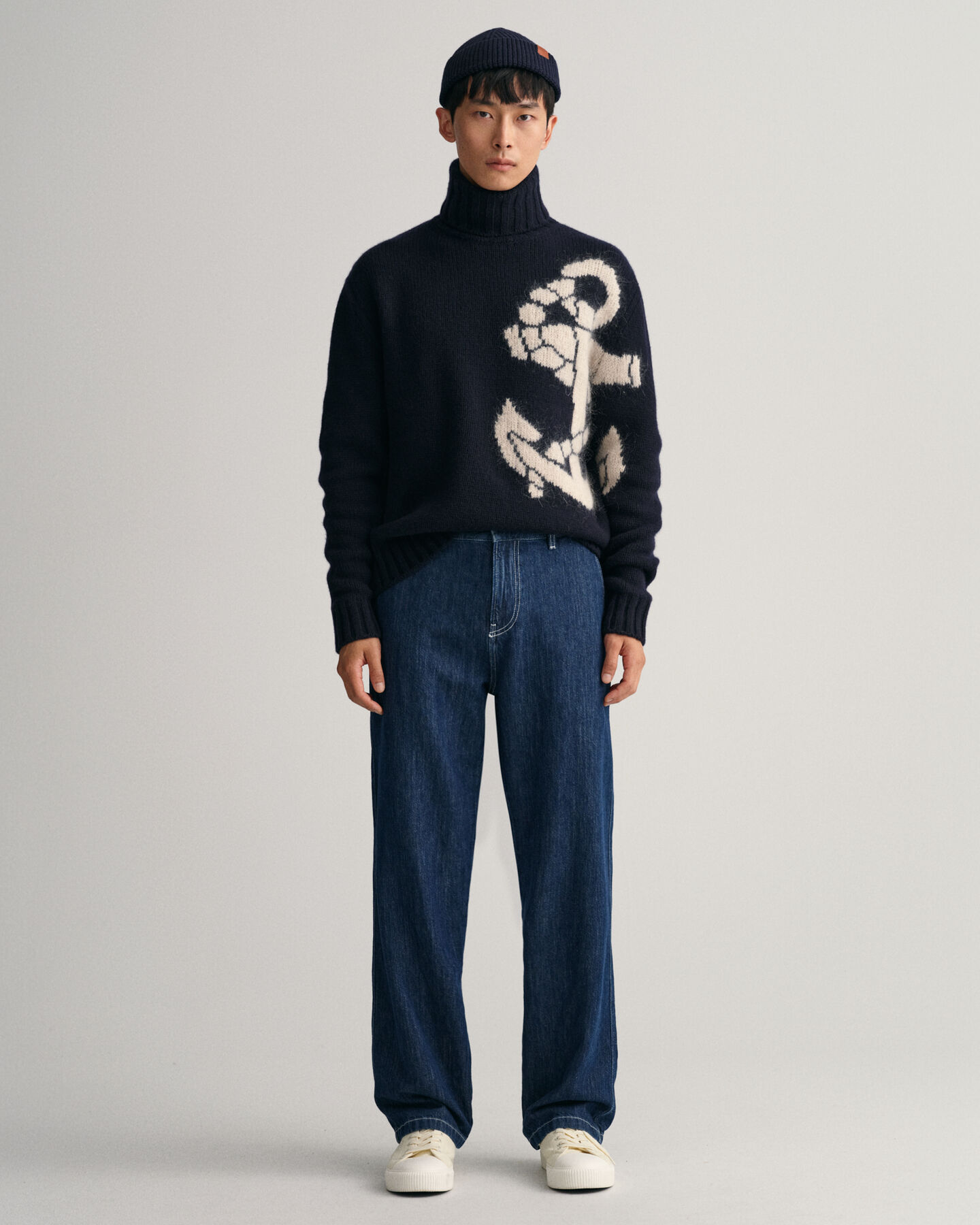 Jean relaxed fit en coton et lin