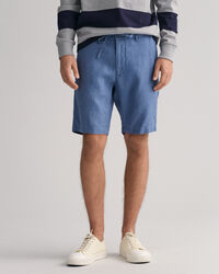 Short relaxed fit en lin avec cordon de serrage