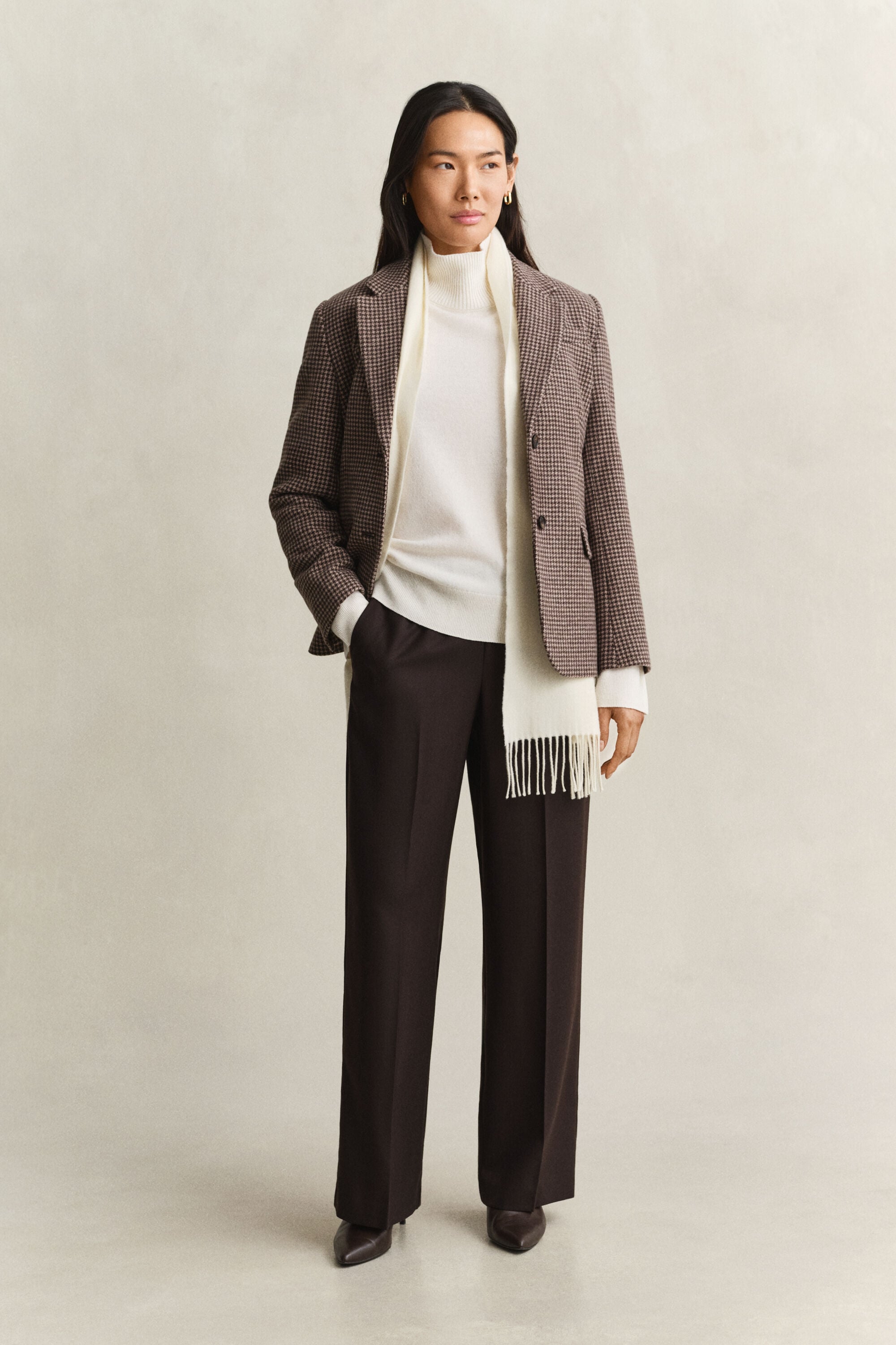 Pantalon en laine mélangée