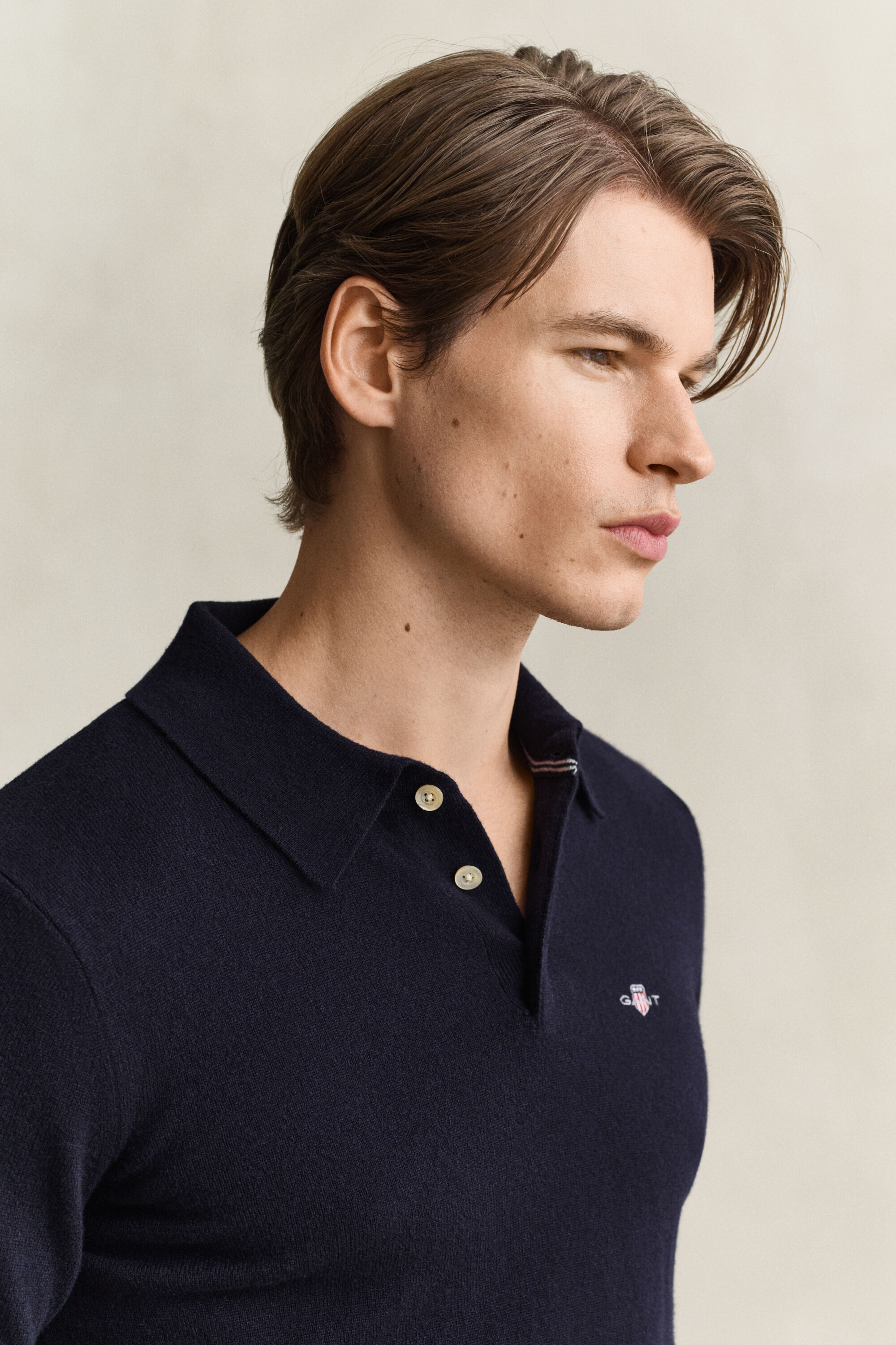 Pull polo en laine d'agneau ultrafine