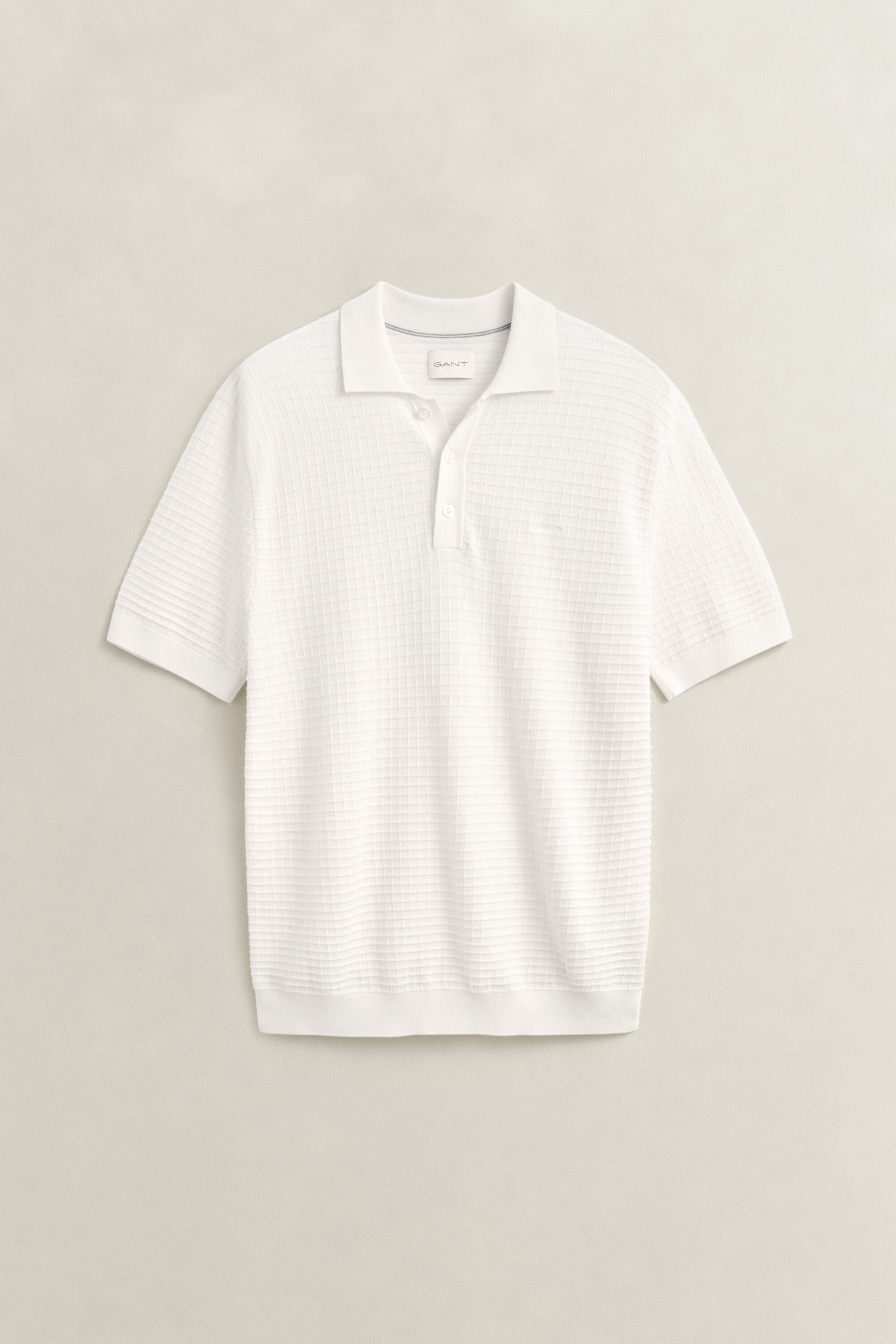 Pull façon polo texturé
