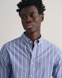 Chemise regular fit en popeline à rayures