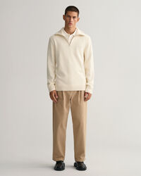 Pull &agrave; demi-zip en coton Supima