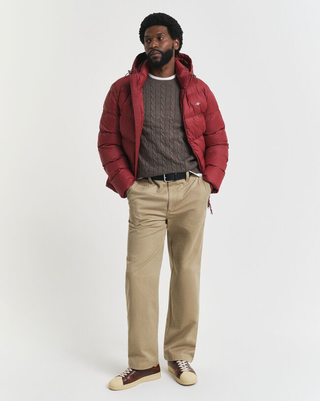 Pull col rond en maille de coton torsadée