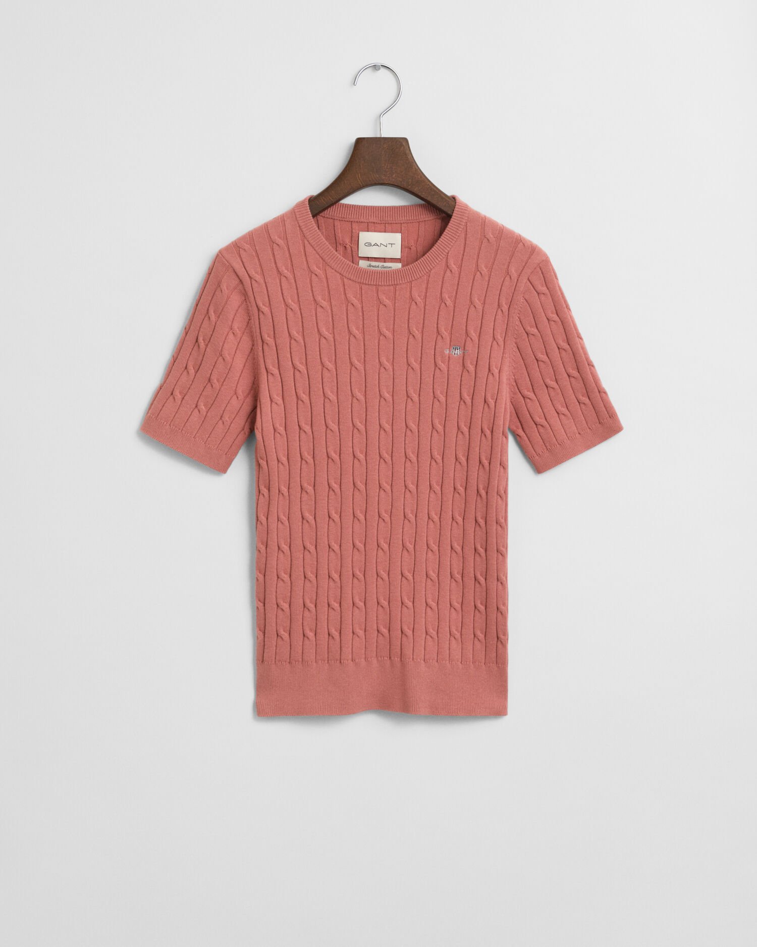 Pull à manches courtes en maille torsadée