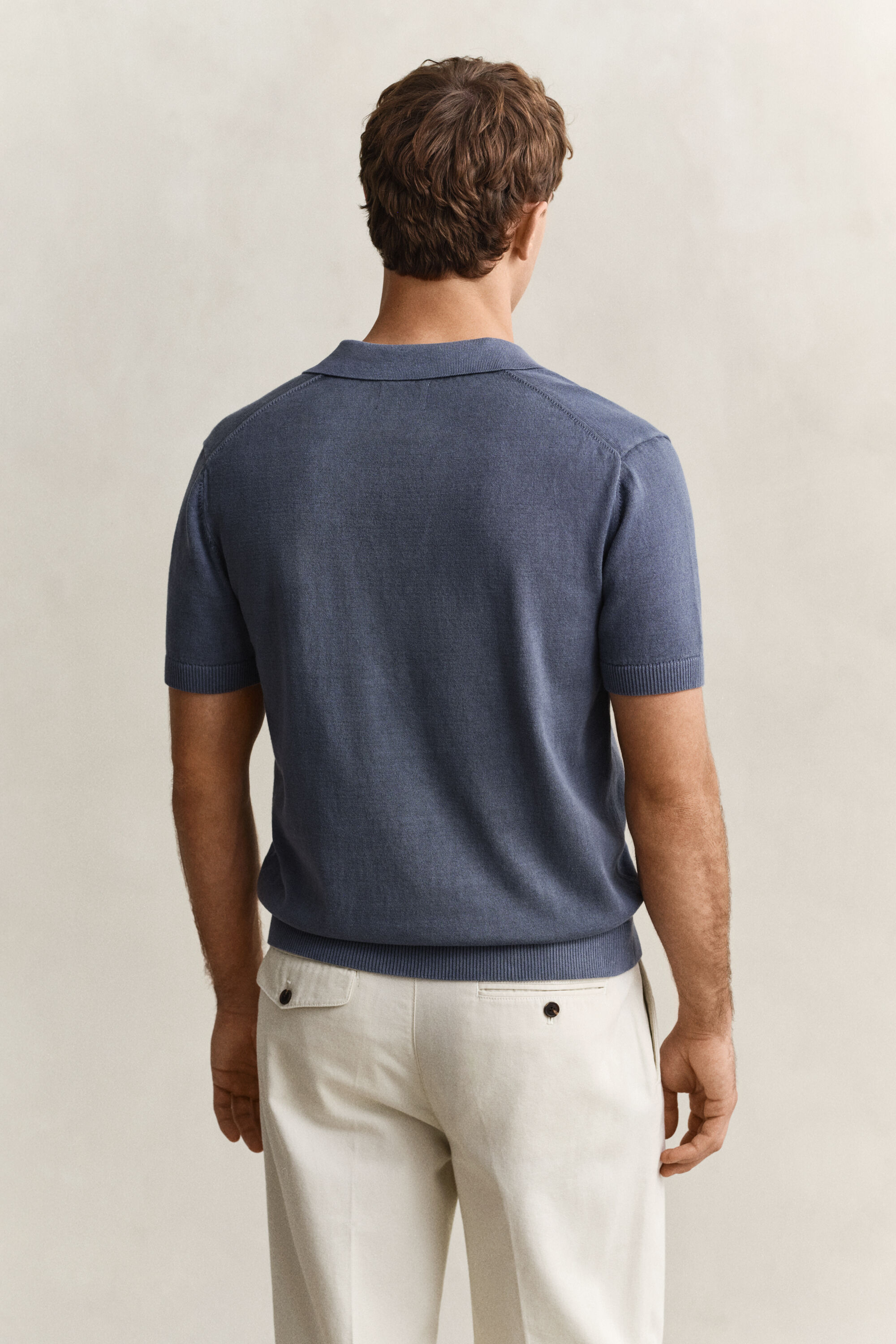 Pull façon polo effet délavé