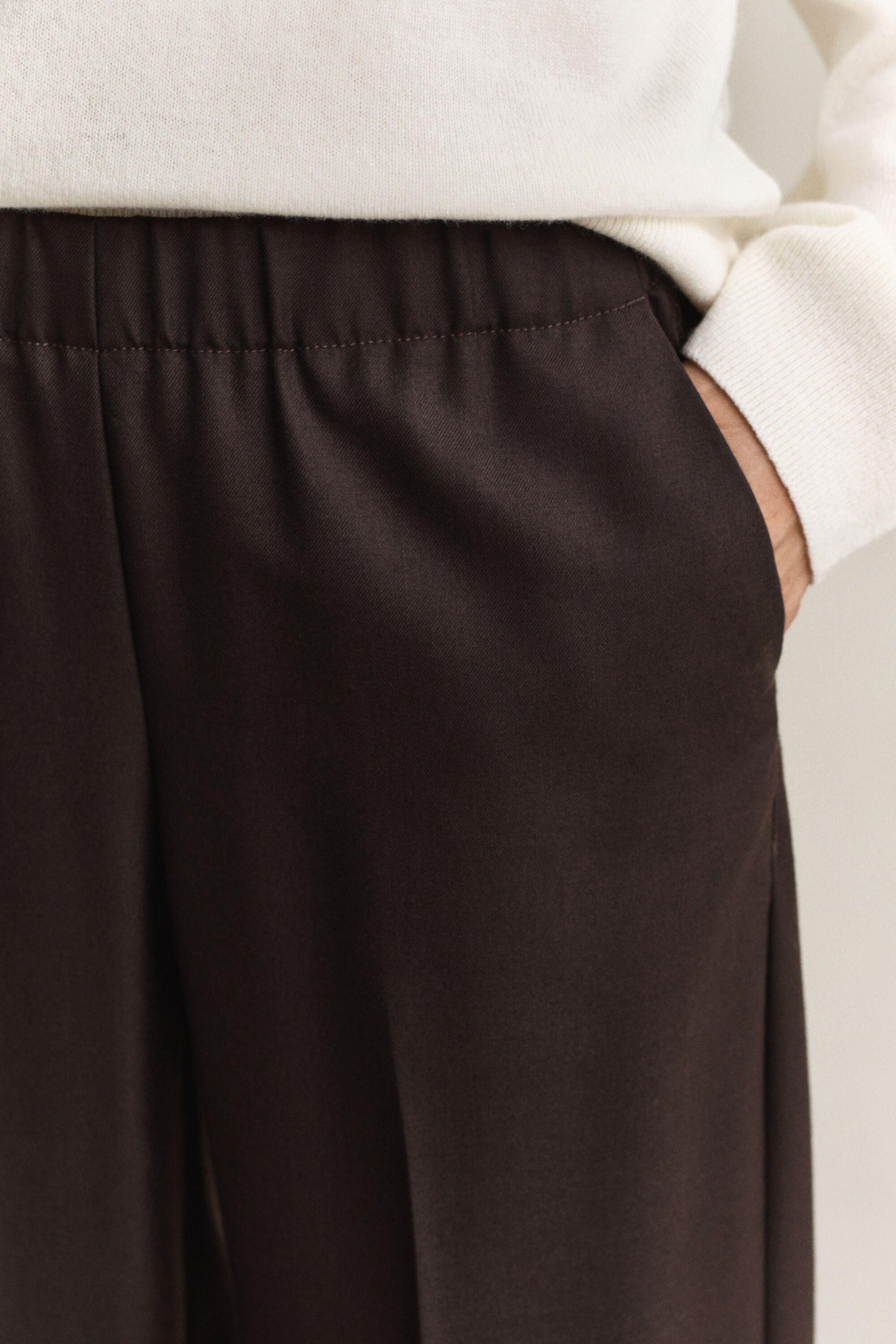 Pantalon en laine mélangée