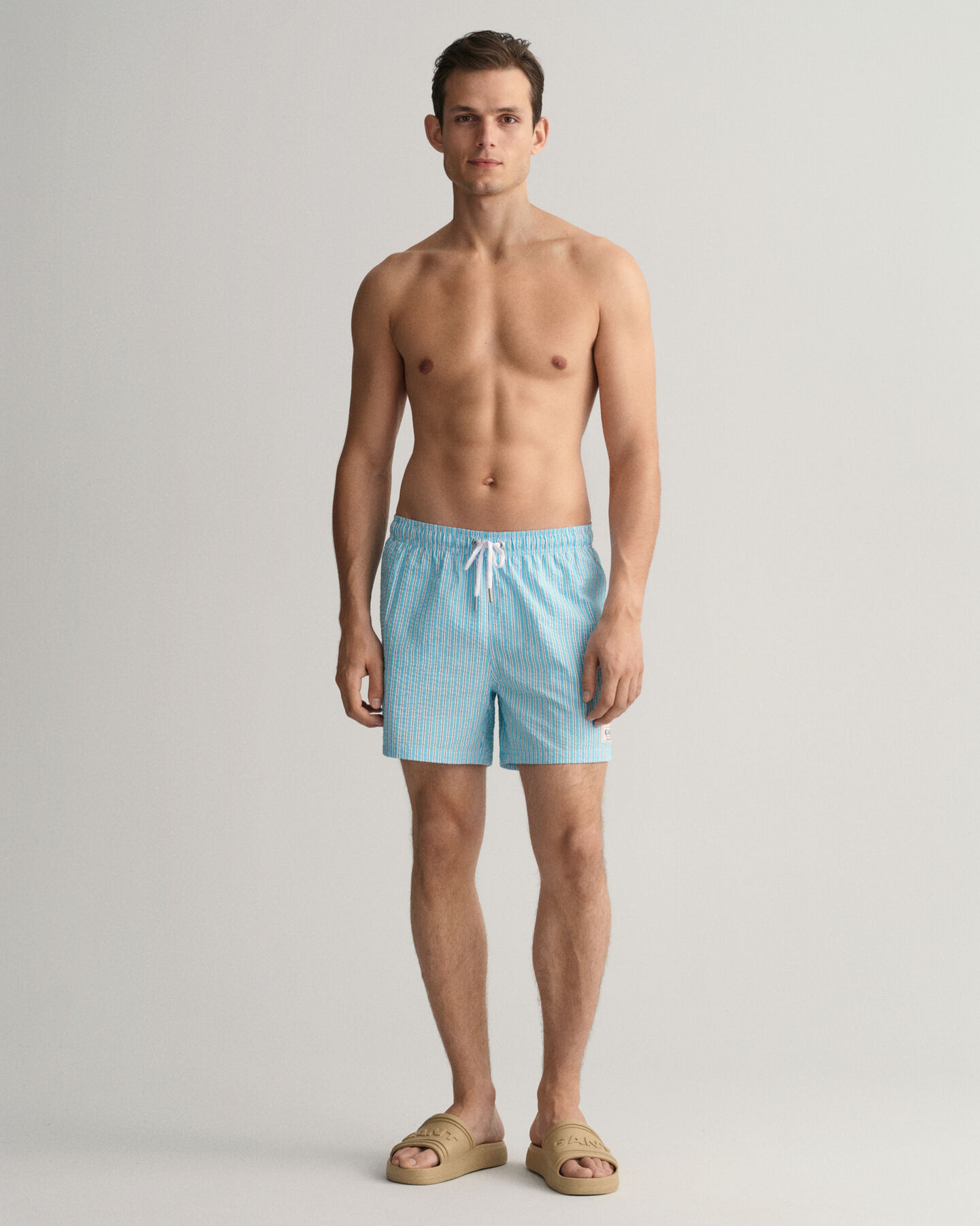 Short de bain classic fit en seersucker