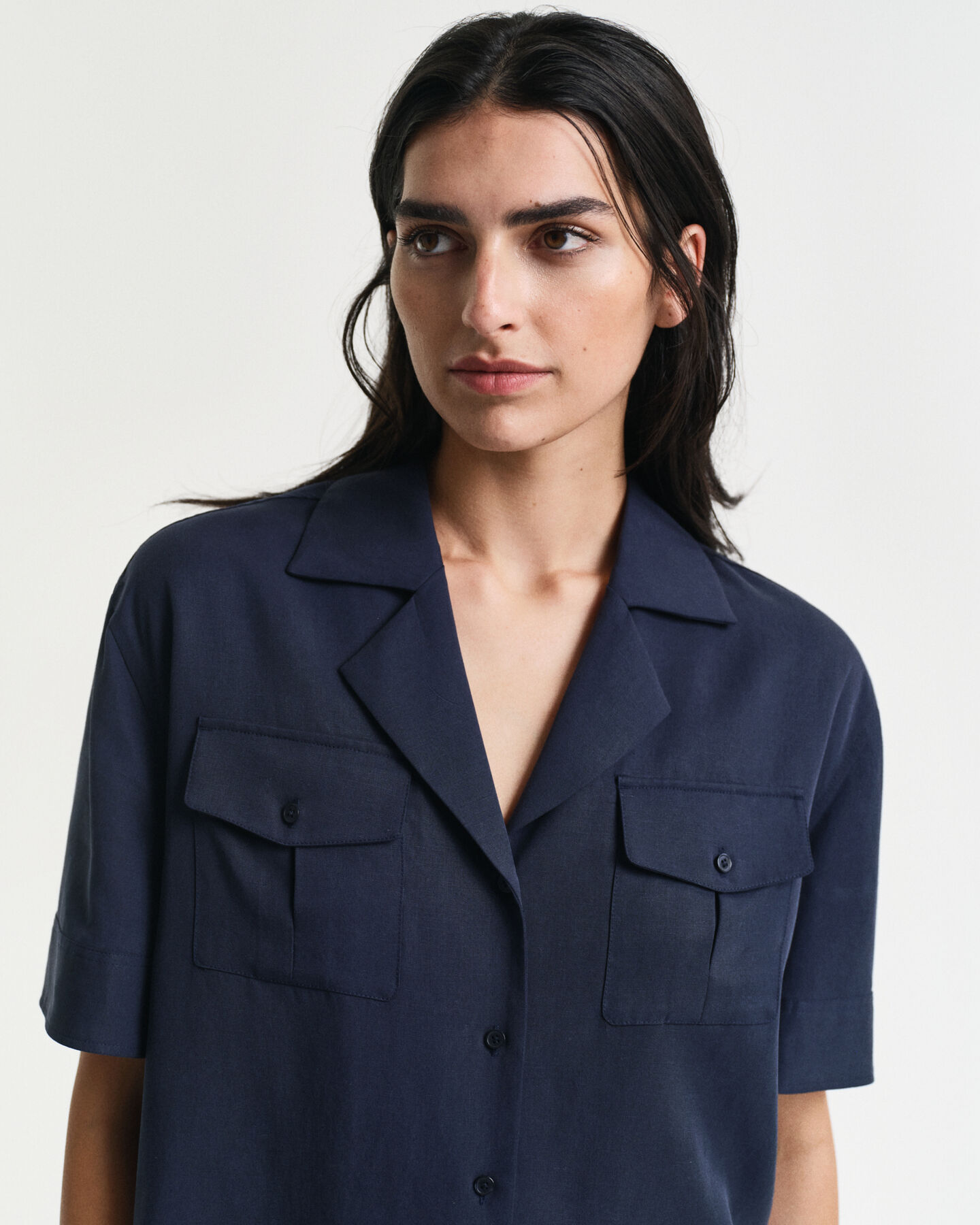 Chemise coupe décontractée avec poches