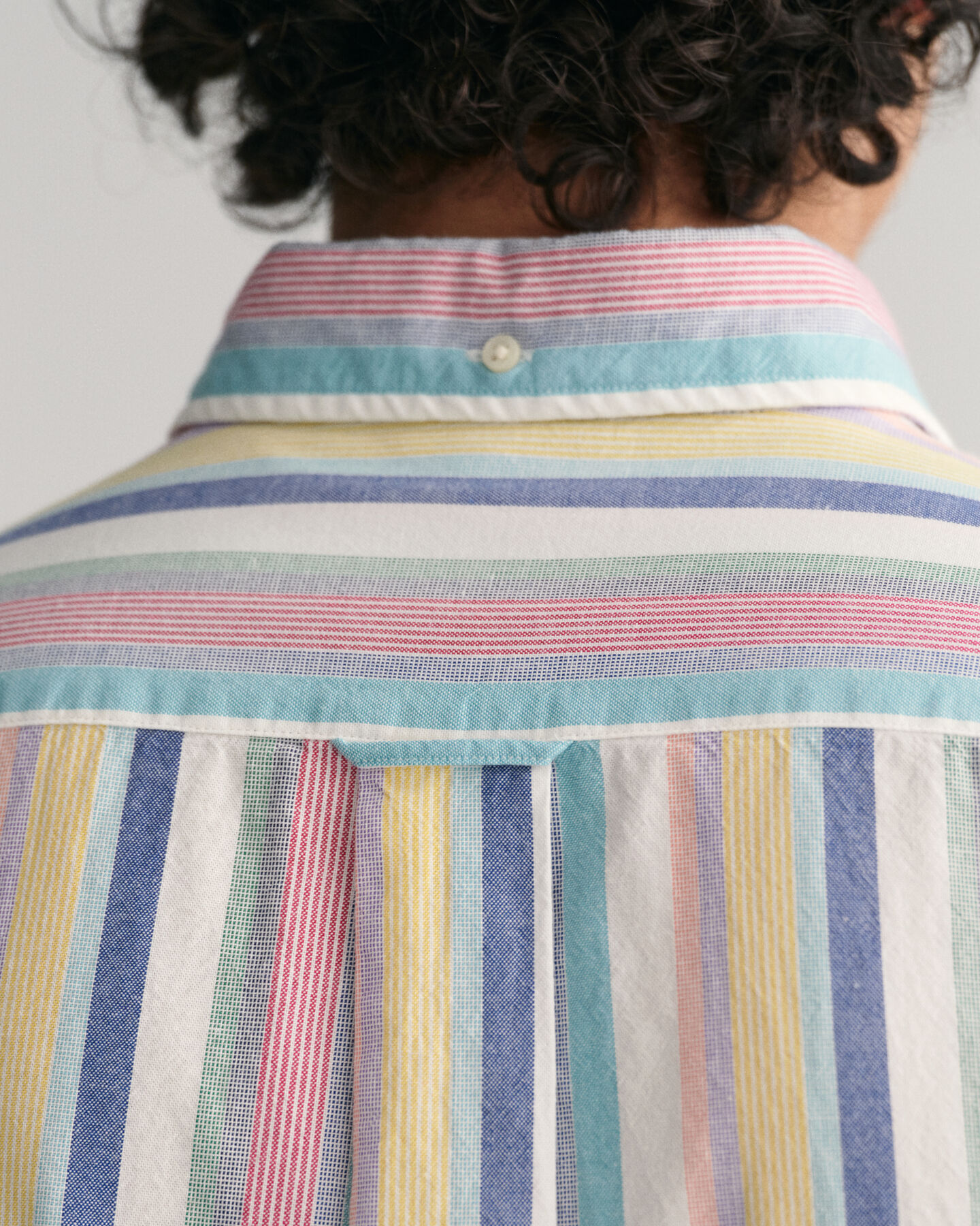 Chemise regular fit en coton Oxford à rayures multicolores