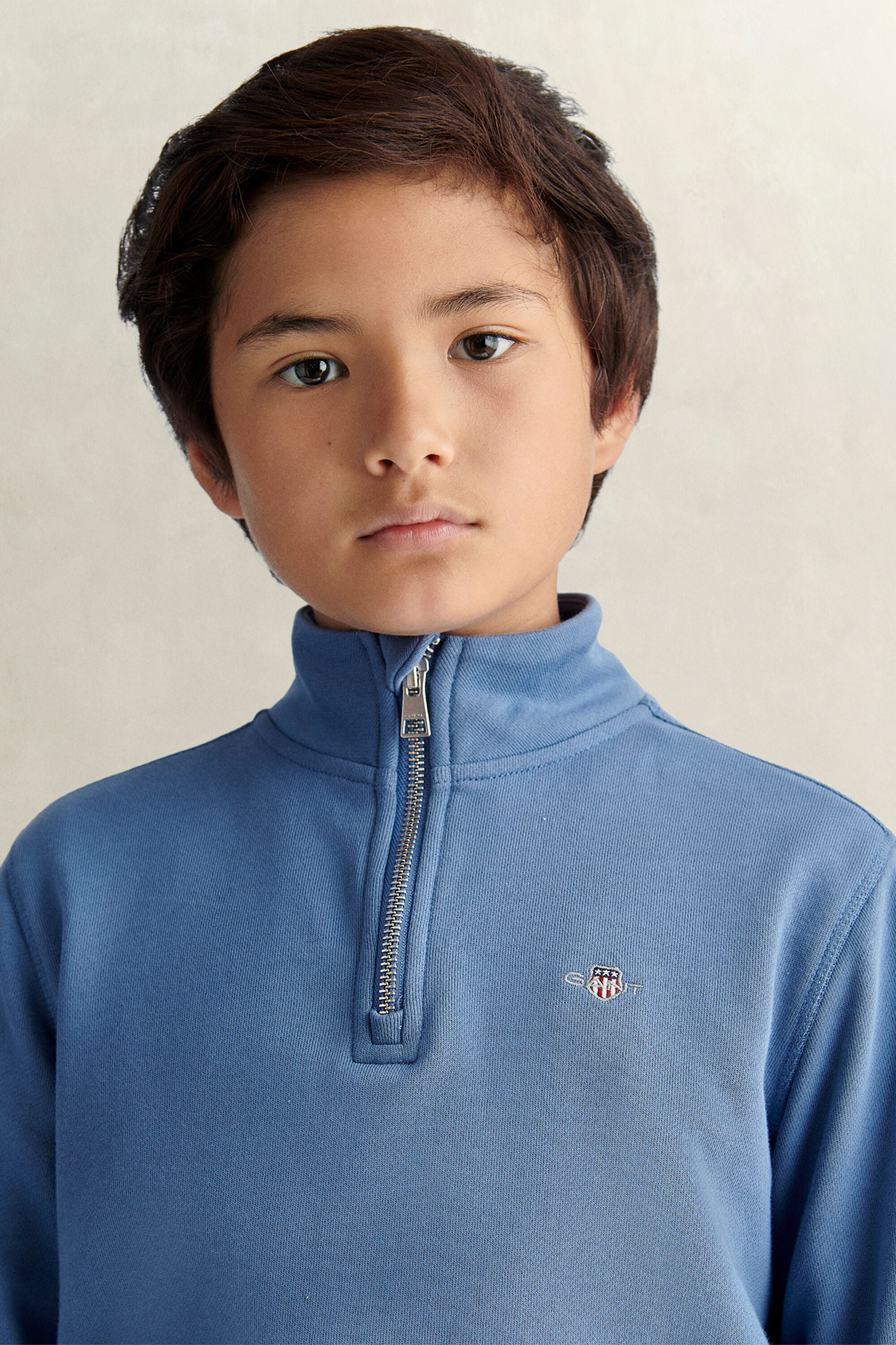 Sweat-shirt à demi-zip avec écusson Ado Garçon