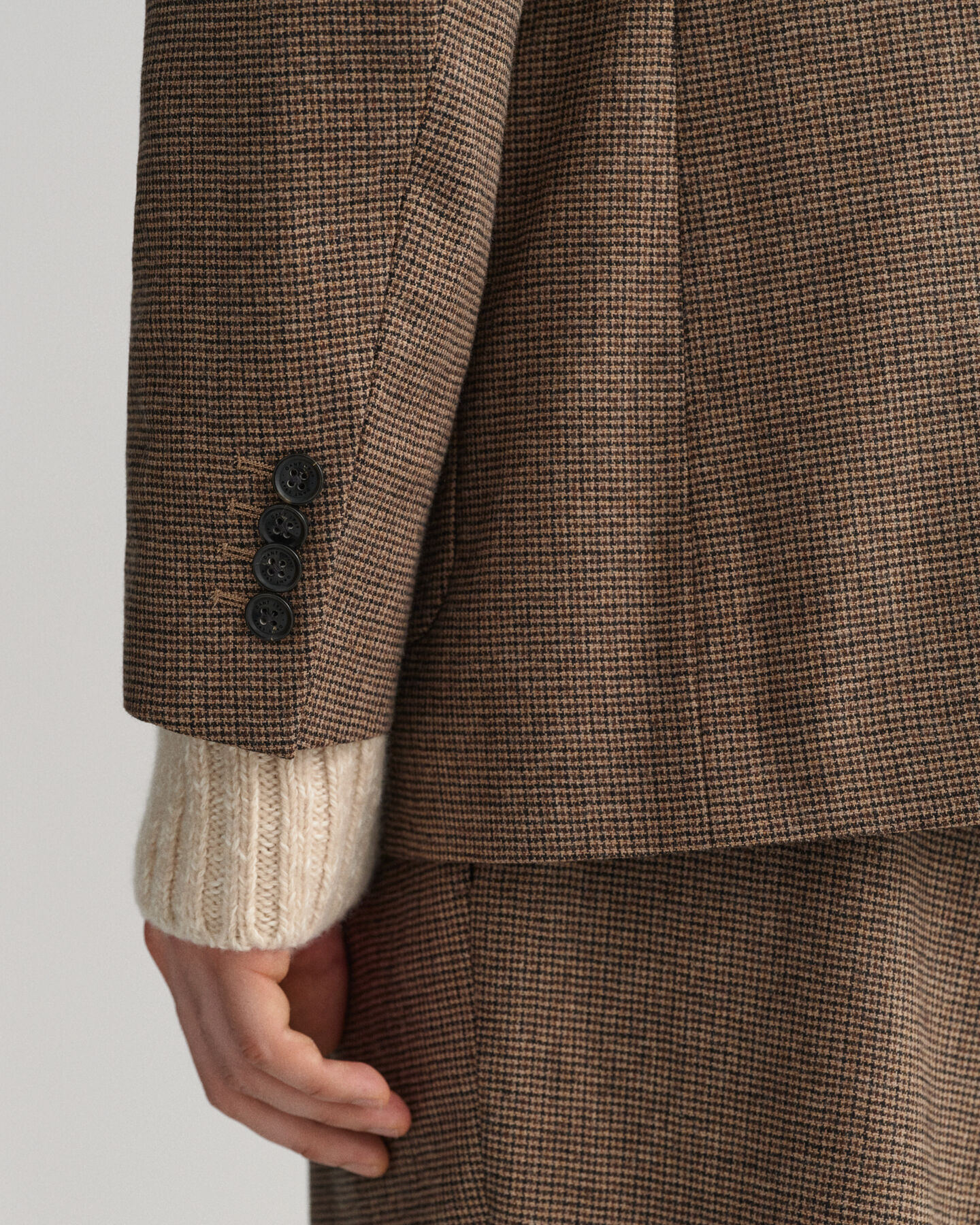 Veste blazer de costume à carreaux en motif pied-de-poule