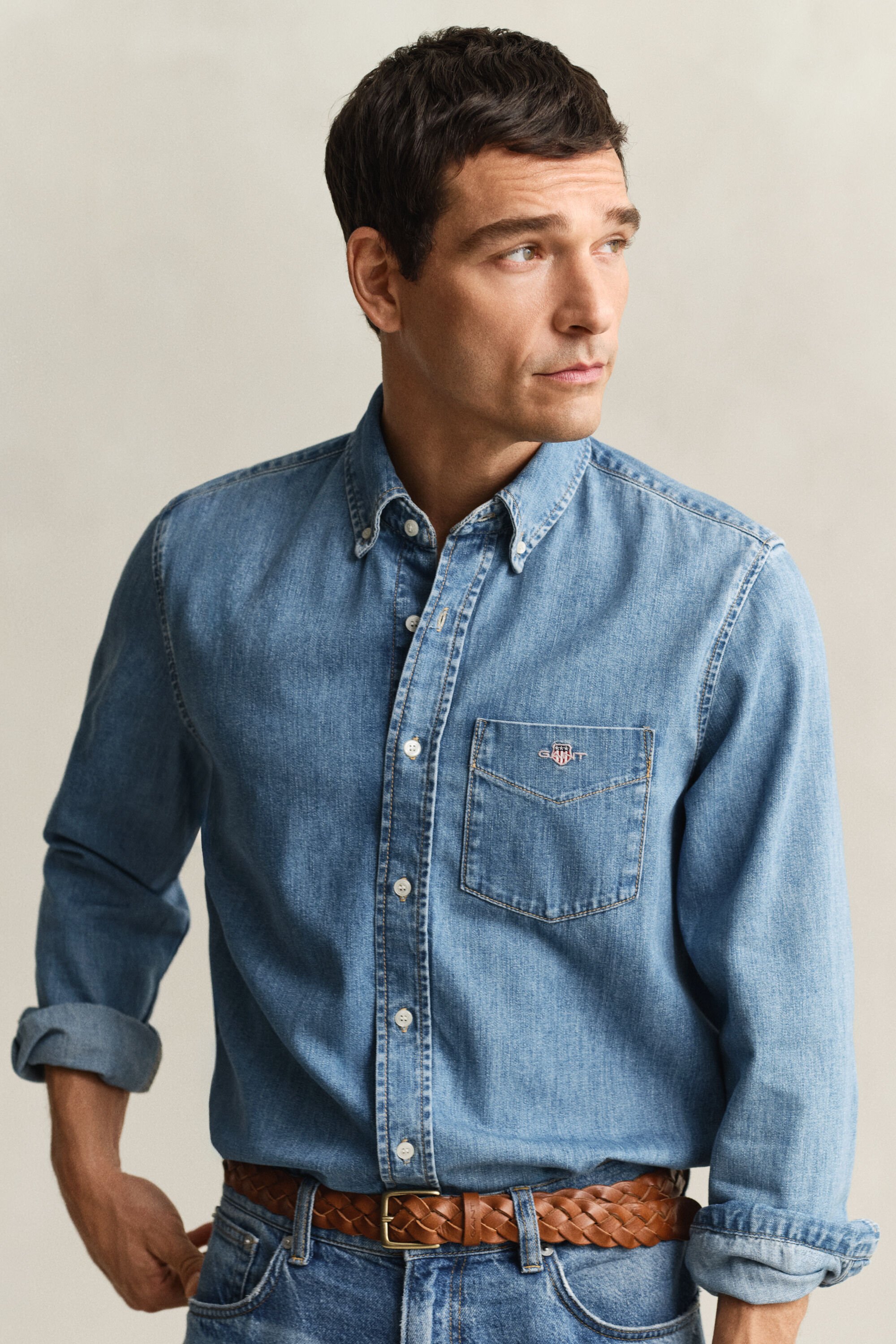 Chemise coupe regular en denim