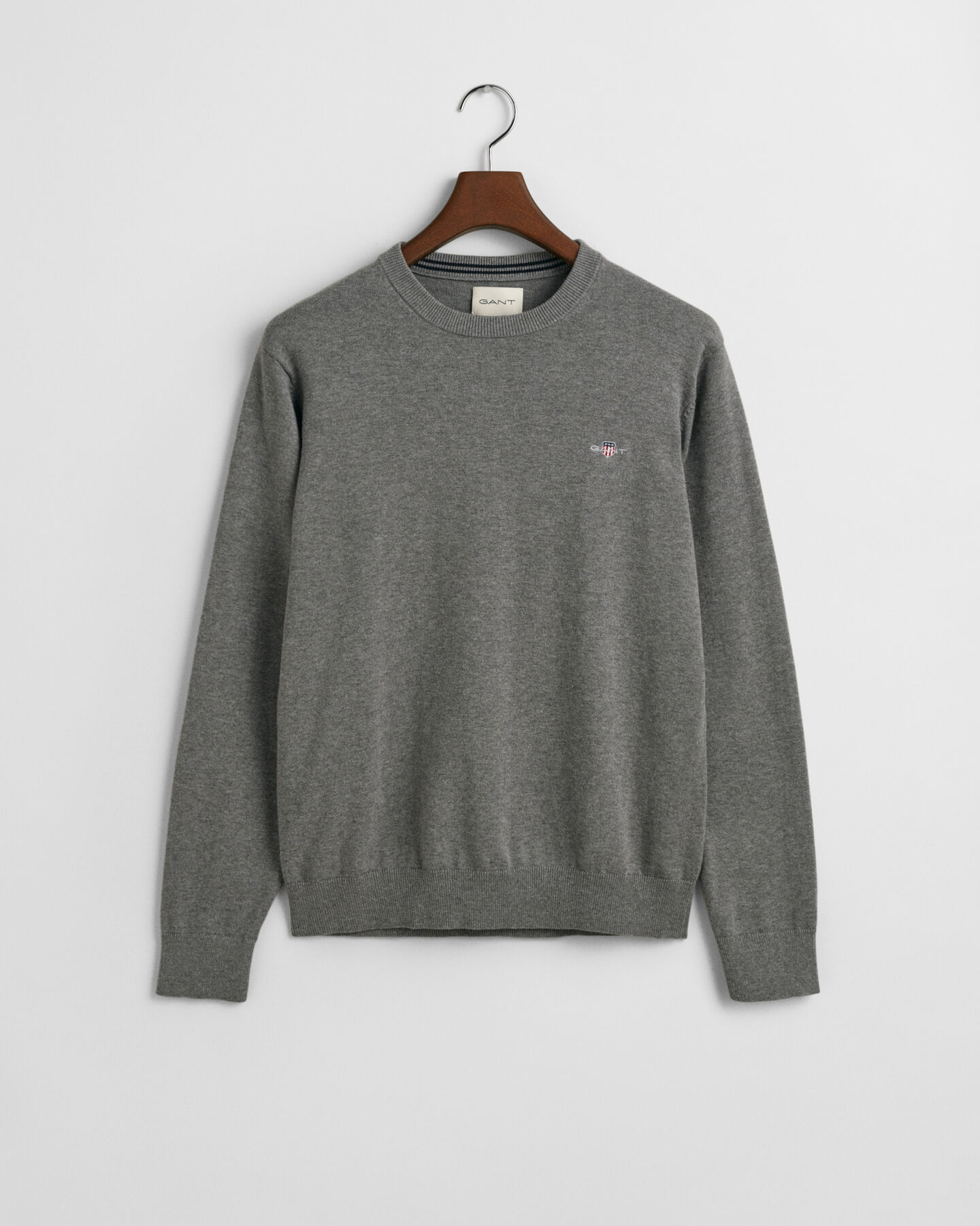Pull col rond en coton classique